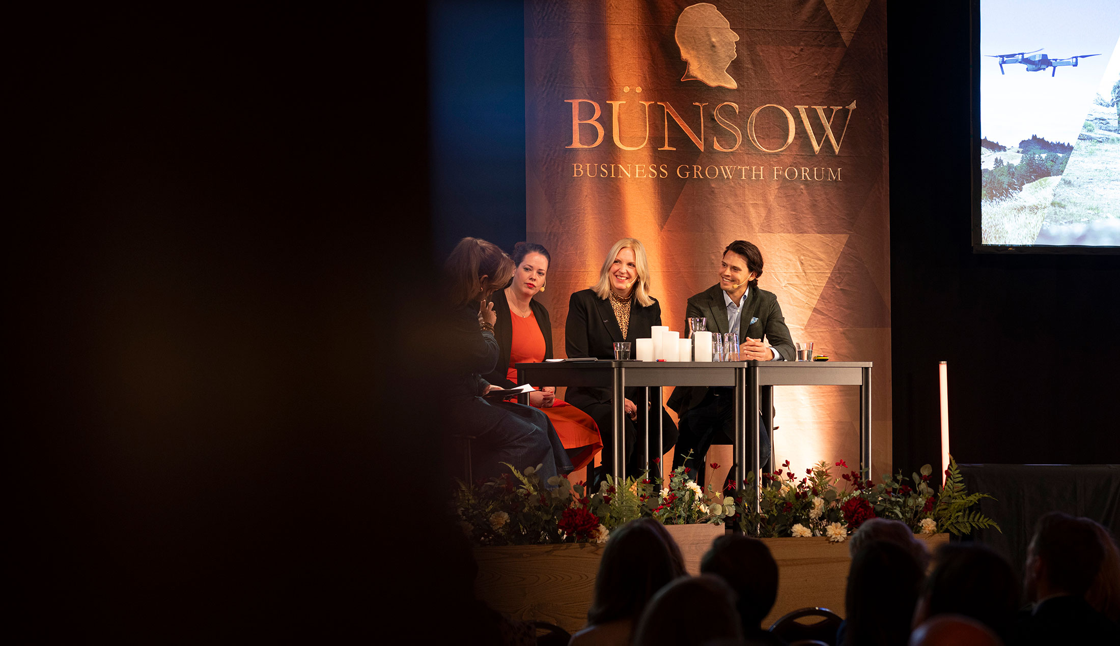 Panelsamtal på scenen på Bünsow Business Forum