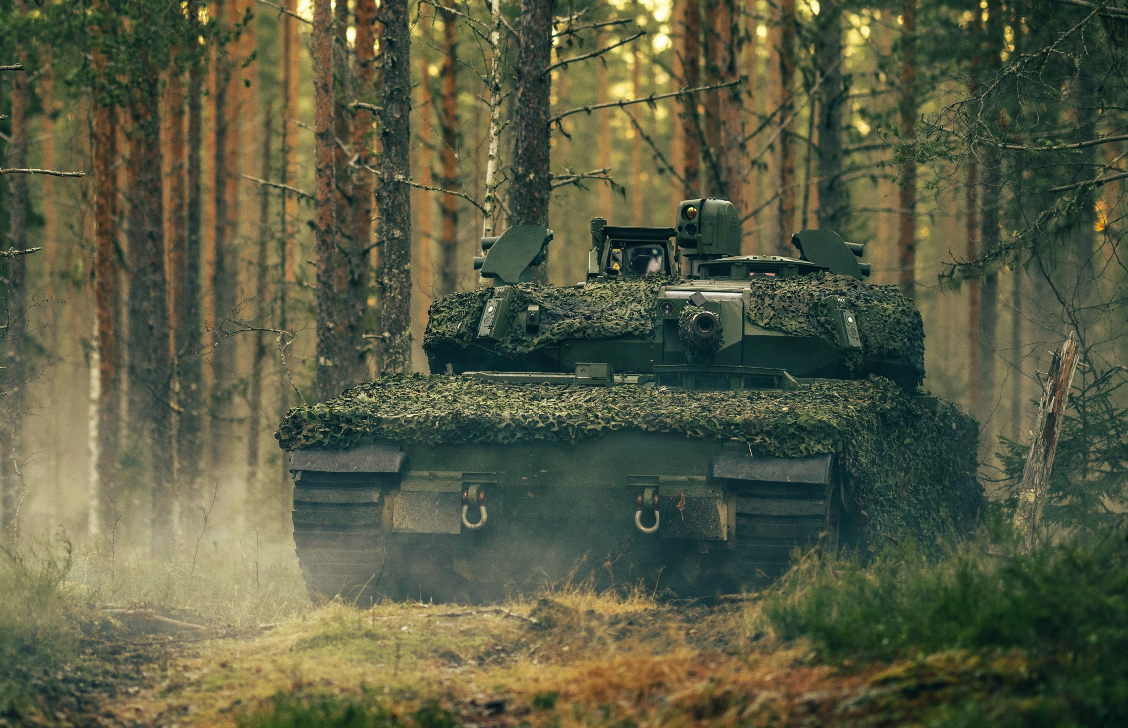 Combat Vehicle 90 in a wood